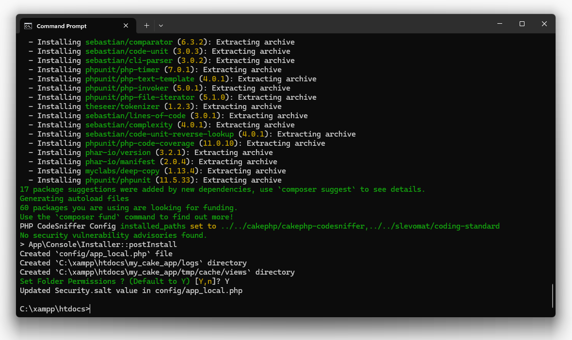 Cakephp 5 Composer downloading project