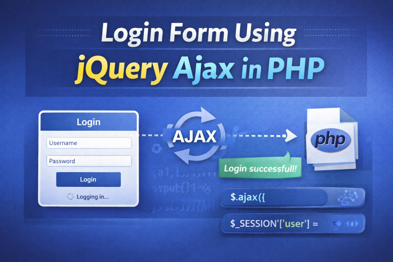 Login form using Ajax and PHP