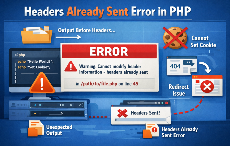 Headers Already Sent Error in PHP explained with example